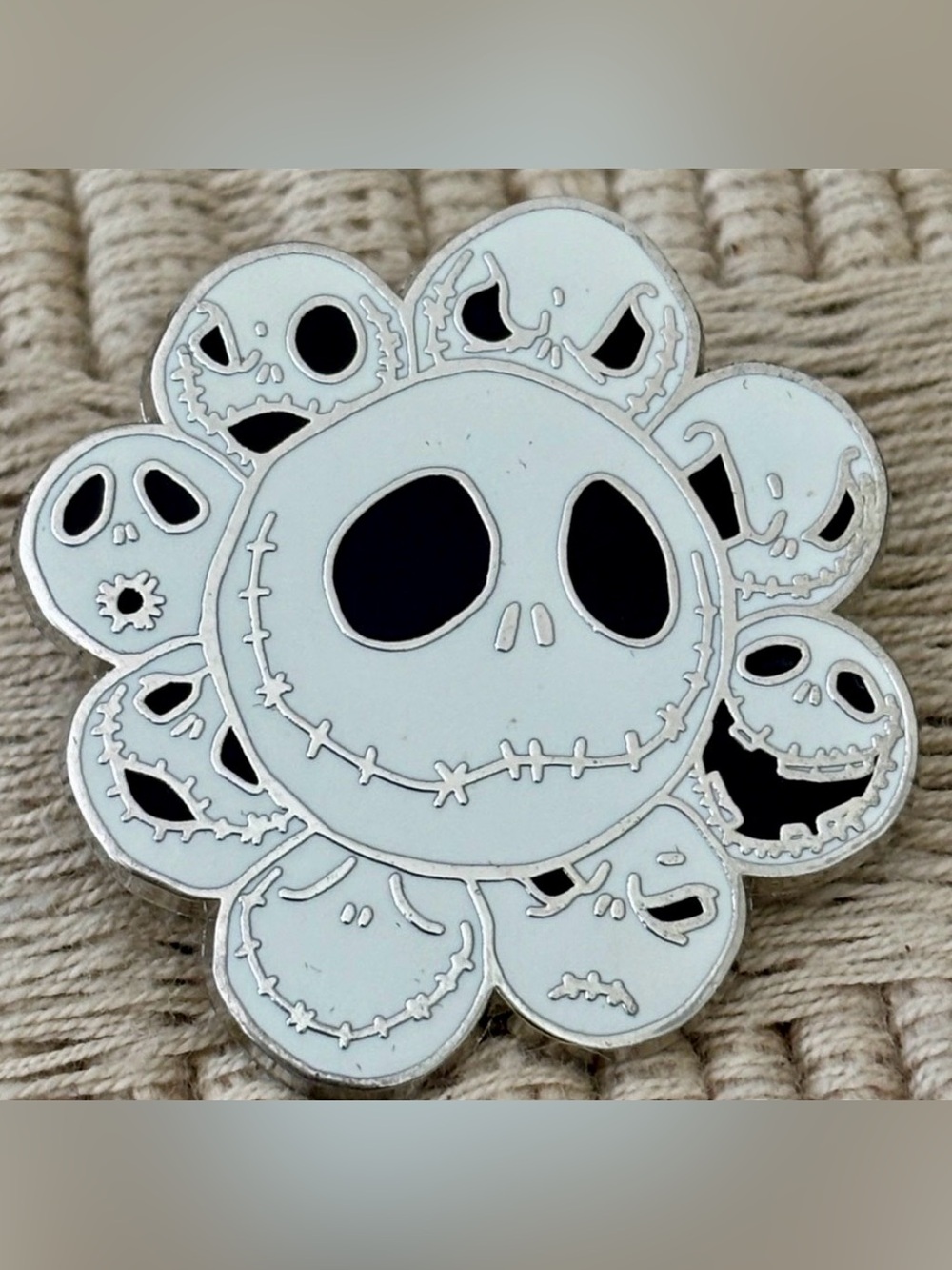 DISNEY 2014 Nightmare Before Christmas Jack Skellington Petal Faces Pin